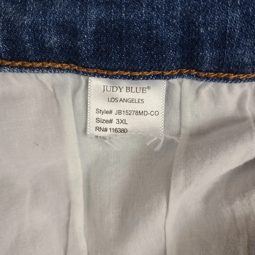 Judy Blue Jean Shorts Womens 3XL Distress Fray 5